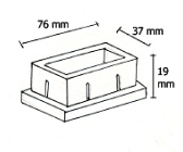 Ponteira 80x40 interna 