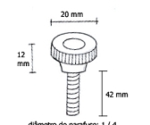 Manípulo 19mm c/ parafuso 1/4 x 1 1/2
