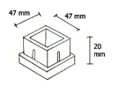 Ponteira 50x50 interna 