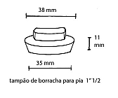 Tampão borracha para pia 1