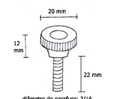 Manípulo 19mm c/ parafuso 3/16 x 7/8