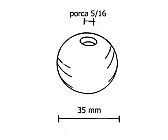 Bola com porca 5/16