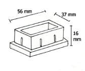 Ponteira 60x40 interna 