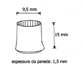 Ponteira externa 3/8 borracha