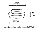 Tampão borracha para pia 1