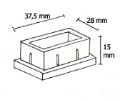 Ponteira 40x30 interna 