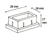 Ponteira 30x20 interna 