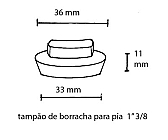 Tampão borracha para pia 1