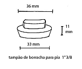 Tampão borracha para pia 1