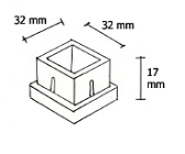 Ponteira 35x35 interna 