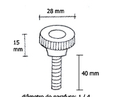 Manípulo 28mm c/ parafuso 1/4 x 1  1/2