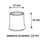 Ponteira externa 7/8 borracha