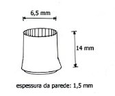 Ponteira externa 1/4 borracha