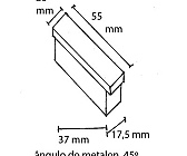 Ponteira interna 40x20 em ângulo 45°