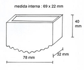 Pé de escada de madeira 70 x 23  abaulada