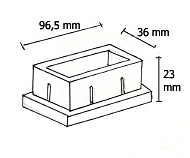 Ponteira 100x40 interna 