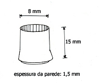 Ponteira externa 5/16 borracha