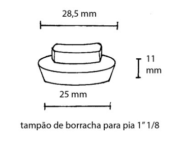 Tampão borracha para pia 1