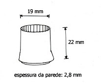 ponteira externa  3/4 borracha 