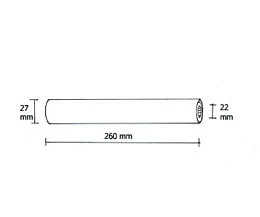 Punho borracha 7/8 x 260mm