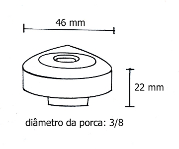 Manípulo triang, grande c/ porca  3/8