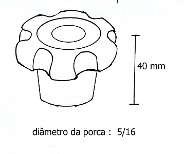 Manípulo 60mm com porca  5/16