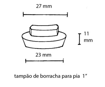 Tampão borracha para pia 1